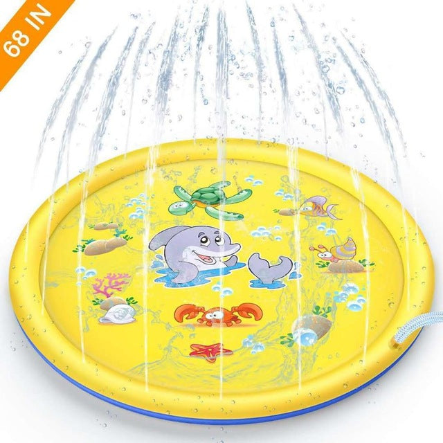 170cm Kids Inflatable Water spray pad Round Water Splash Play Pool Pla –  maihoa99